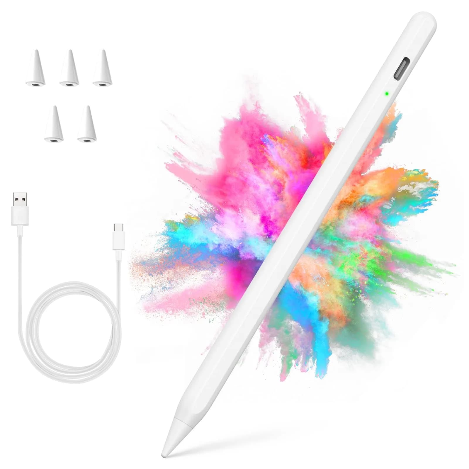 COO Stylus Pen for iPad 10th/9th/8th/7th/6th Gen, Pro 12.9/11, Air 5/4/3, Mini 6/5 | Palm Rejection & Fast Charge