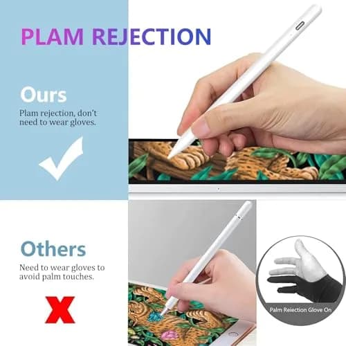 COO Stylus Pen for iPad 10th/9th/8th/7th/6th Gen, Pro 12.9/11, Air 5/4/3, Mini 6/5 | Palm Rejection & Fast Charge thumbnail 3