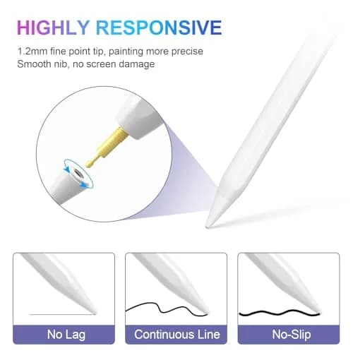 COO Stylus Pen for iPad 10th/9th/8th/7th/6th Gen, Pro 12.9/11, Air 5/4/3, Mini 6/5 | Palm Rejection & Fast Charge thumbnail 4
