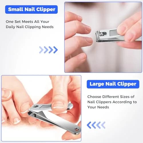 DRMODE Finger Nail Clippers Set 2 Pack | Sharp Stainless Steel, Compact & Long-Lasting for Men & Women thumbnail 5