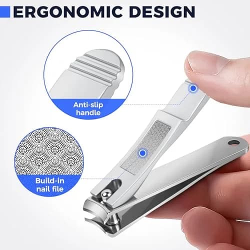 DRMODE Finger Nail Clippers Set 2 Pack | Sharp Stainless Steel, Compact & Long-Lasting for Men & Women thumbnail 3