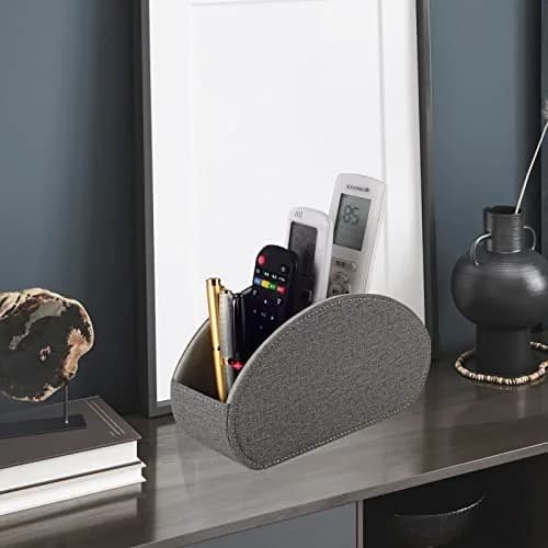 RHCSZ Remote Control Holder Grey 21.5cm (8.46in) | 5 Compartment Bedside Organizer thumbnail 8