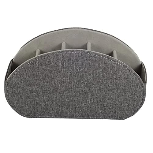 RHCSZ Remote Control Holder Grey 21.5cm (8.46in) | 5 Compartment Bedside Organizer thumbnail 2