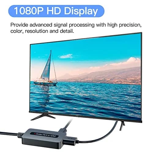 Sedytetoc RCA Svideo to HDMI Converter with HD Cable (RCA and Svideo Integrated) | Full HD Upscaling for TV & Projectors thumbnail 4