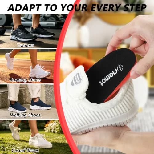 riemot Sports Insoles for Men with PU Cushioning | Full-Length Shoe Inserts for Comfort & Support thumbnail 5