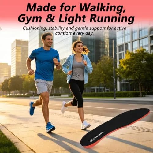 riemot Sports Insoles for Men with PU Cushioning | Full-Length Shoe Inserts for Comfort & Support thumbnail 6