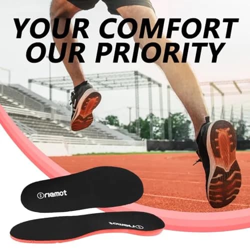riemot Sports Insoles for Men with PU Cushioning | Full-Length Shoe Inserts for Comfort & Support thumbnail 7