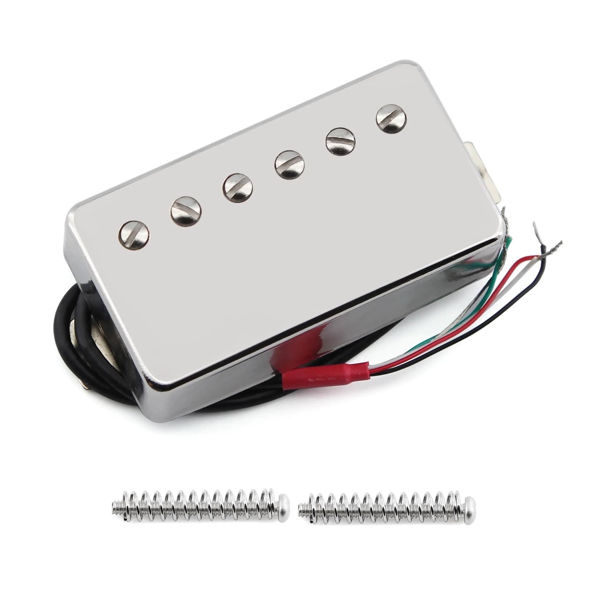FLEOR Alnico 5 Guitar Humbucker Pickup 7-8K Neck Chrome | 50mm Pole Spacing — Chrome Neck Pickup(7-8K)