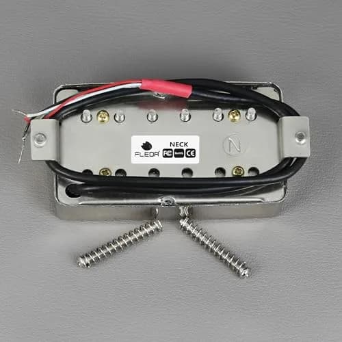 FLEOR Alnico 5 Guitar Humbucker Pickup 7-8K Neck Chrome | 50mm Pole Spacing thumbnail 5