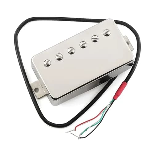 FLEOR Alnico 5 Guitar Humbucker Pickup 7-8K Neck Chrome | 50mm Pole Spacing thumbnail 6