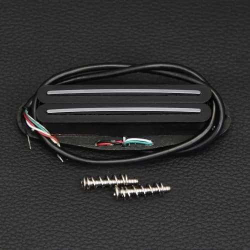 FLEOR Alnico 5 Hot Dual Rail Humbucker Pickup 12-13K | Single-Coil-Sized, Black thumbnail 3