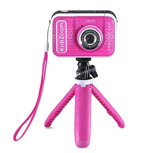 VTech KidiZoom Creator Cam Digital Camera, Glitter Pink 9.1 cm (3.6 in) | HD Video Creation for Kids thumbnail 1
