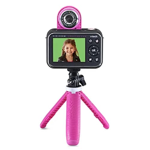 VTech KidiZoom Creator Cam Digital Camera, Glitter Pink 9.1 cm (3.6 in) | HD Video Creation for Kids thumbnail 2