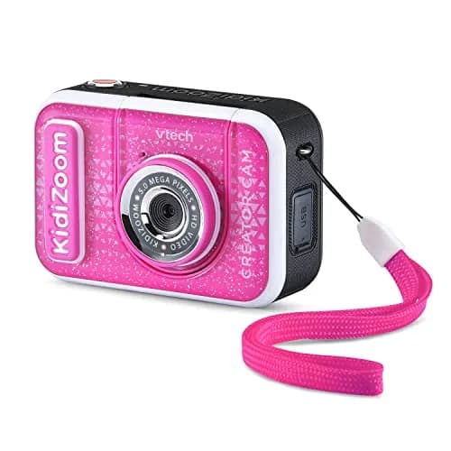 VTech KidiZoom Creator Cam Digital Camera, Glitter Pink 9.1 cm (3.6 in) | HD Video Creation for Kids thumbnail 3