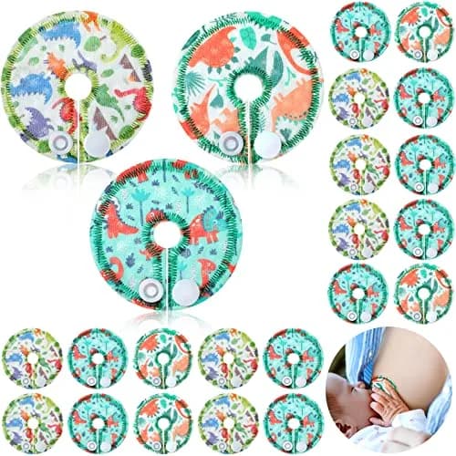 Breling Cotton Feeding Support Pads (24 Count, Dinosaur) | Washable & Skin-Friendly thumbnail 1