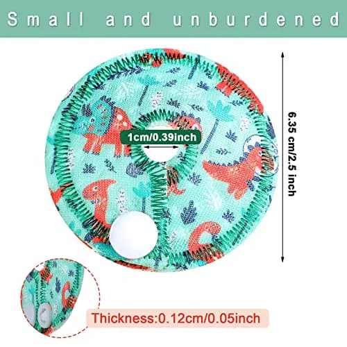 Breling Cotton Feeding Support Pads (24 Count, Dinosaur) | Washable & Skin-Friendly thumbnail 3