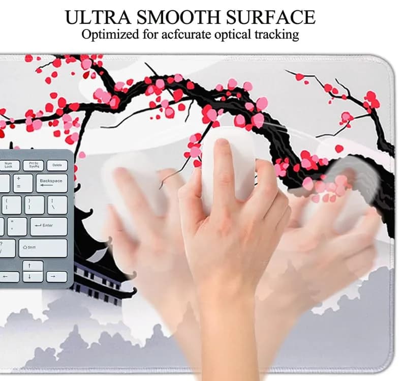 MEWOOCUE Japanese Cherry Blossom Gaming Mouse Pad 80cm x 30cm (31.5 x 11.8 inches) | Smooth Control Surface - view 9