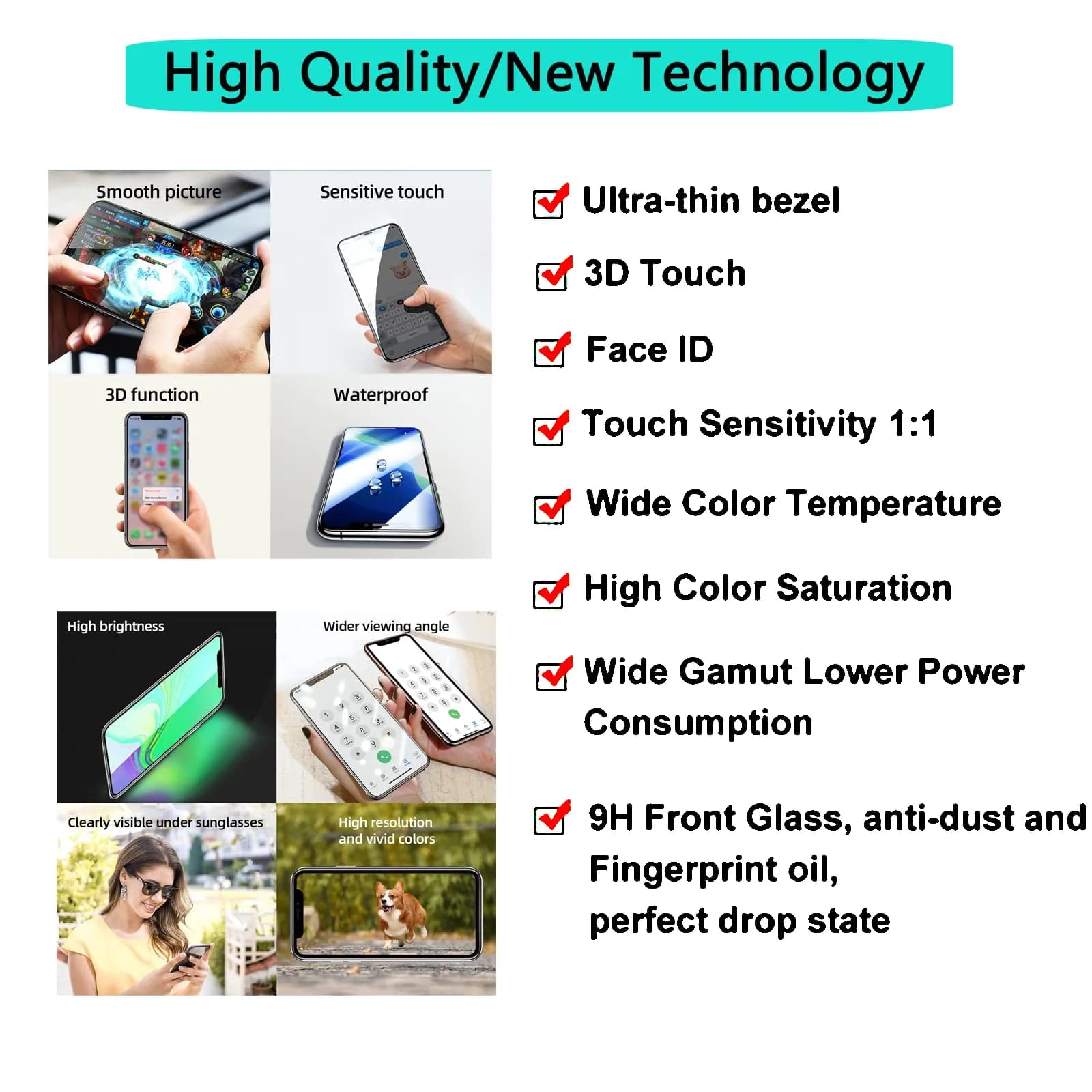 SIMDOG OLED Screen Replacement for iPhone 12/12 Pro 6.1 inch | Full HD Display, 3D Touch, Tools Included - view 9