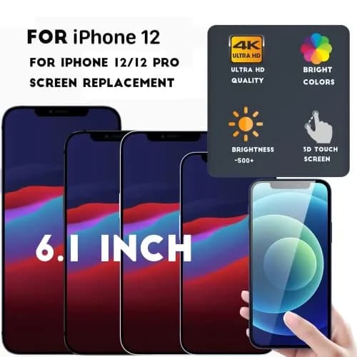 SIMDOG OLED Screen Replacement for iPhone 12/12 Pro 6.1 inch | Full HD Display, 3D Touch, Tools Included thumbnail 2