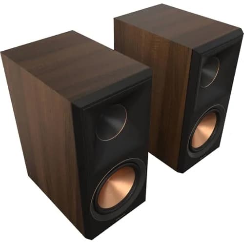 Klipsch Reference Premiere RP-600M II Walnut Bookshelf Speakers | Dynamic Sound with Tractrix Horn thumbnail 1