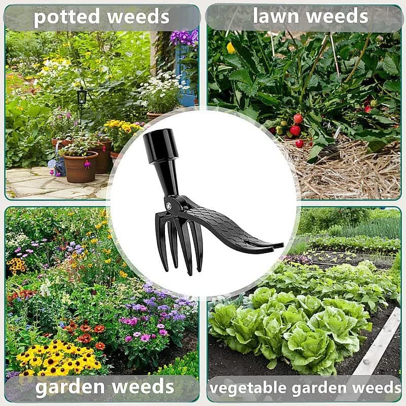 Deashun Stand-Up Weed Picker Head Replacement | Aluminum, Black, 14.5x13.5cm, No Handle thumbnail 10