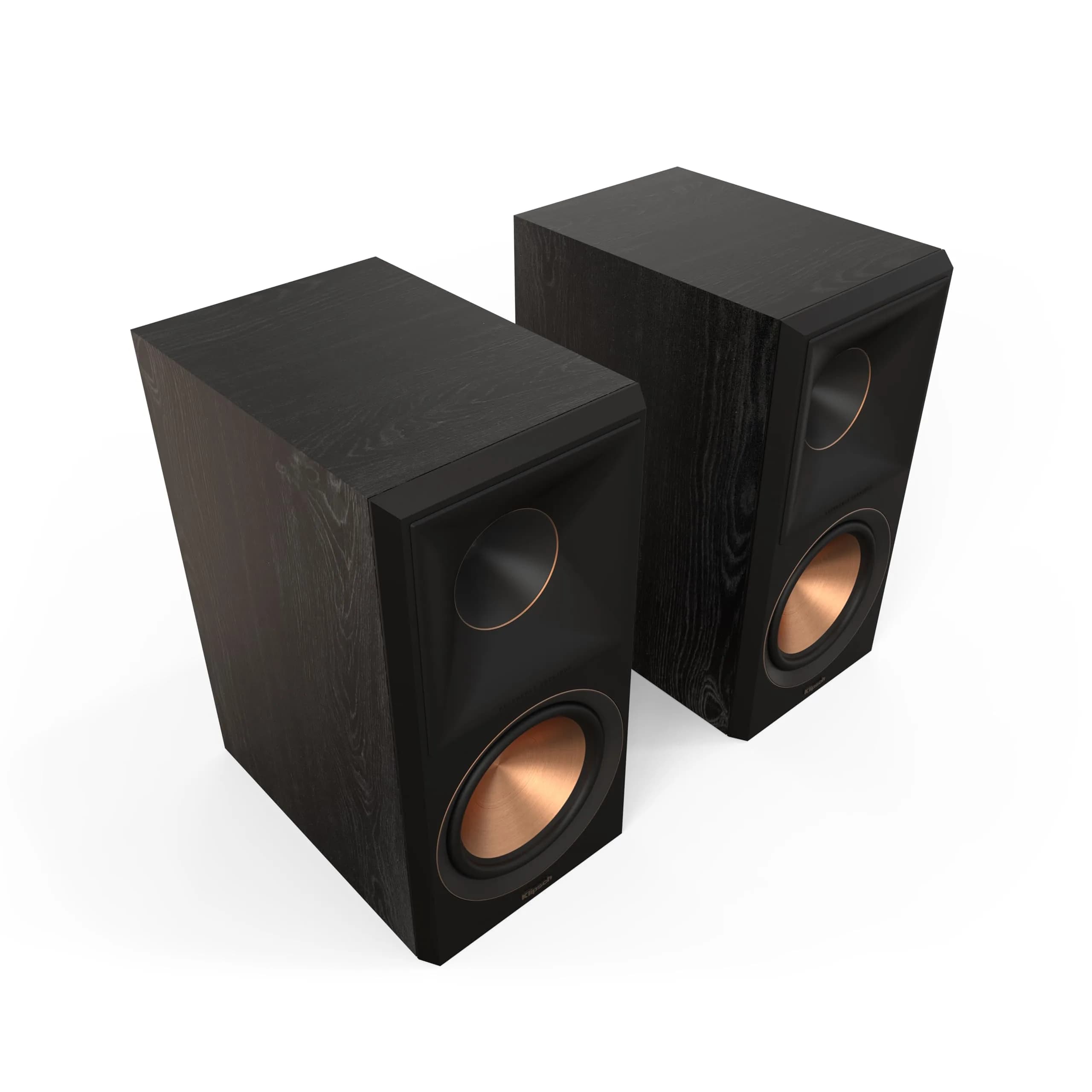 Klipsch Reference Premiere RP-600M II Ebony Bookshelf Speakers | Dynamic Sound with Tractrix Horn