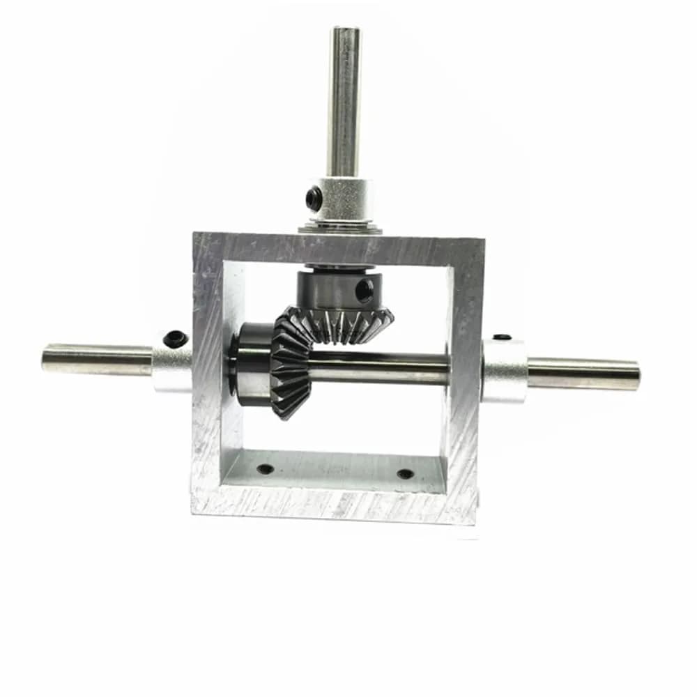 PGFUN 1:1 Right Angle Bevel Gearbox 1 Module 20 Teeth 6mm Shaft | Aluminum Alloy & Steel DIY Steering Gear — 6mm shaft