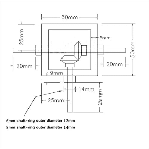 PGFUN 1:1 Right Angle Bevel Gearbox 1 Module 20 Teeth 6mm Shaft | Aluminum Alloy & Steel DIY Steering Gear thumbnail 4