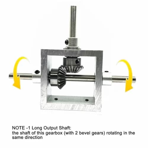 PGFUN 1:1 Right Angle Bevel Gearbox 1 Module 20 Teeth 8mm Shaft | Simple Mechanical DIY Steering Gear Device thumbnail 6