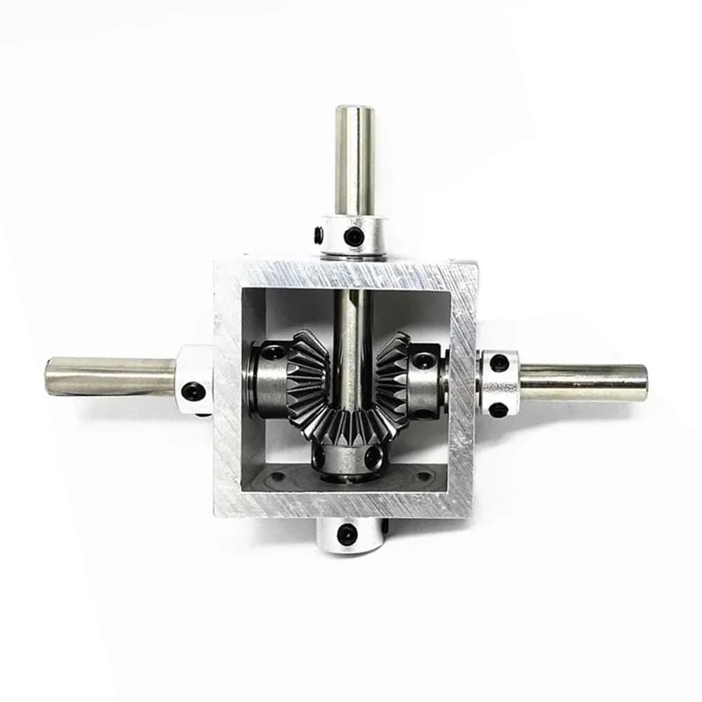PGFUN 1:1 Right Angle Bevel Gearbox 1 Module 20 Teeth 6mm Shaft | Simple DIY Mechanical Steering Gear Device