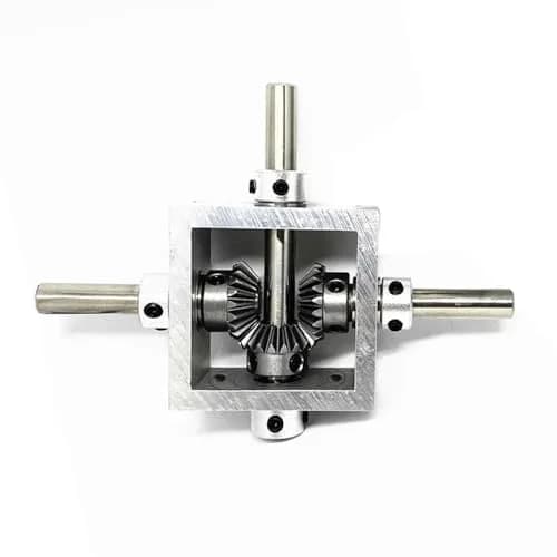 PGFUN 1:1 Right Angle Bevel Gearbox 1 Module 20 Teeth 6mm Shaft | Simple DIY Mechanical Steering Gear Device thumbnail 1