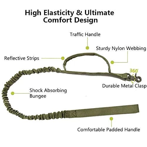 Xqpetlihai Tactical Dog Collar and Leash Set for Large Dogs with Control Handle | Durable Nylon & Metal thumbnail 4