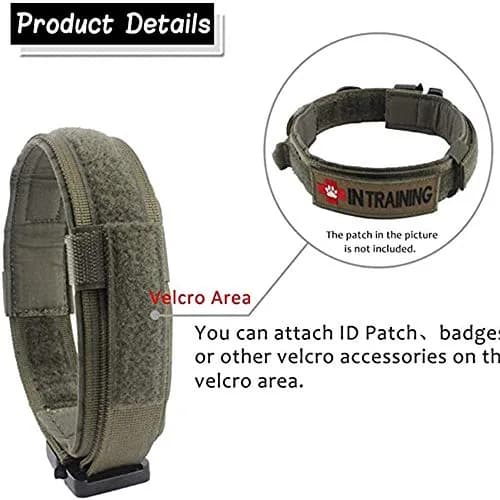 Xqpetlihai Tactical Dog Collar and Leash Set for Large Dogs with Control Handle | Durable Nylon & Metal thumbnail 6