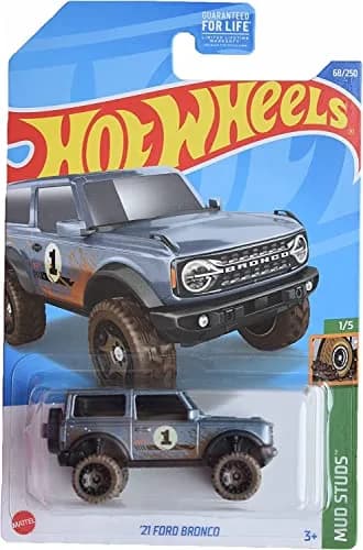 Hot Wheels 1:64 Ford Bronco Mud Studs | Authentic Die-Cast Replica for Kids & Collectors thumbnail 1