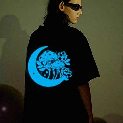 FUNKAKA Glow in The Dark Heat Transfer Vinyl Sapphire Blue 12" x 10ft | Eco-Friendly, Durable Night Glow thumbnail 6