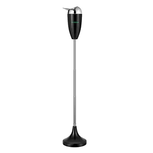 VIVOSUN Adjustable Standing Ashtray with Lid for Patio & Home | 53cm-89cm (21"-35") Height, Black — Black