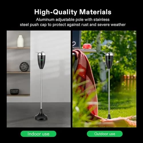 VIVOSUN Adjustable Standing Ashtray with Lid for Patio & Home | 53cm-89cm (21"-35") Height, Black thumbnail 6
