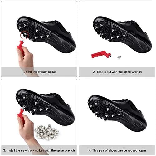 AUGSUN 20pcs 1/4inch Steel Track and Cross Country Spikes | Replacement Spikes for Sprint Shoes thumbnail 4