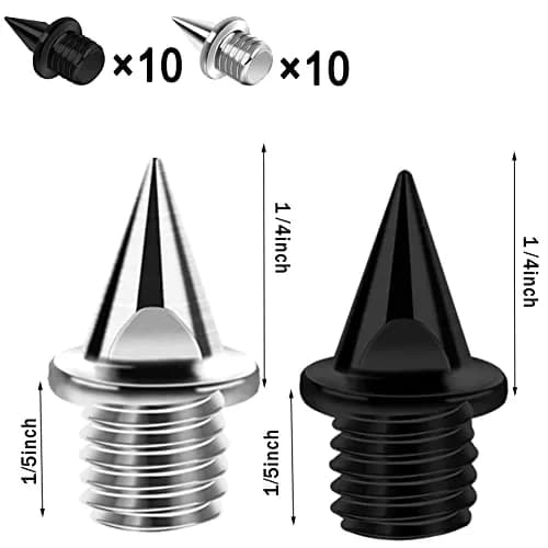 AUGSUN 20pcs 1/4inch Steel Track and Cross Country Spikes | Replacement Spikes for Sprint Shoes thumbnail 2