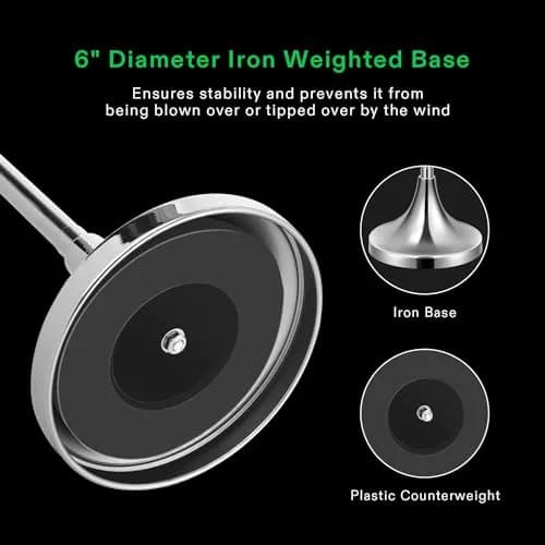 VIVOSUN Adjustable Outdoor Ashtray with Lid 21.5"-35" | Smokeless Windproof Standing Ash Tray for Patio thumbnail 5