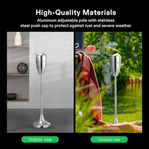 VIVOSUN Adjustable Outdoor Ashtray with Lid 21.5"-35" | Smokeless Windproof Standing Ash Tray for Patio thumbnail 6