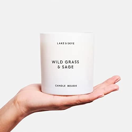 Lake & Skye Wildgrass & Sage Candle 8 oz | 50 Hour Burn, Soy Vegan, Paraben-Free thumbnail 2