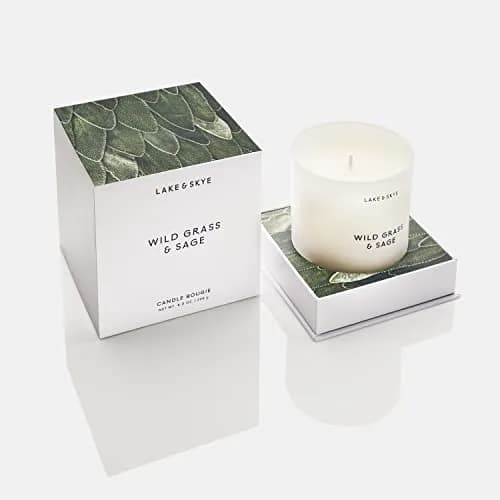 Lake & Skye Wildgrass & Sage Candle 8 oz | 50 Hour Burn, Soy Vegan, Paraben-Free thumbnail 3