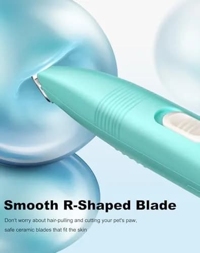 lexflext Dog Paw Trimmer with Detachable Ceramic Blade, Low Noise Pet Hair Shaver for Small Areas (Blue, 65g) thumbnail 5
