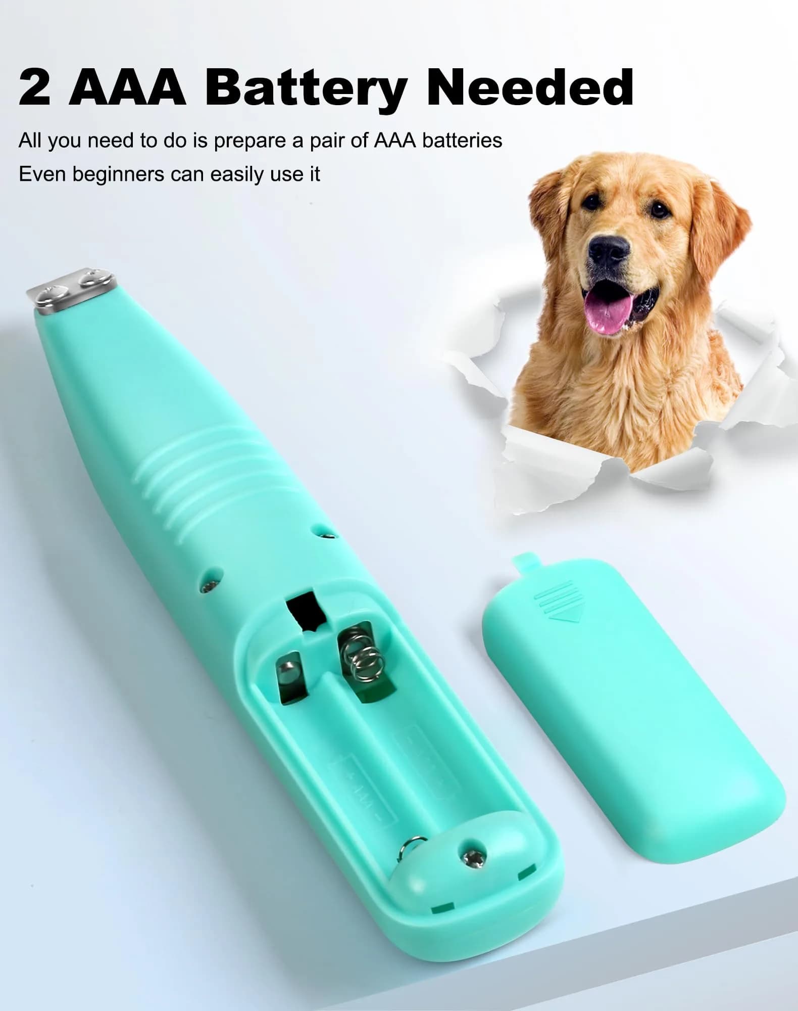 lexflext Dog Paw Trimmer with Detachable Ceramic Blade, Low Noise Pet Hair Shaver for Small Areas (Blue, 65g) - view 7
