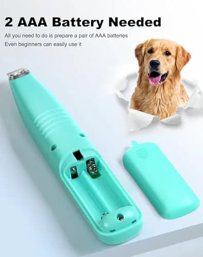 lexflext Dog Paw Trimmer with Detachable Ceramic Blade, Low Noise Pet Hair Shaver for Small Areas (Blue, 65g) thumbnail 7