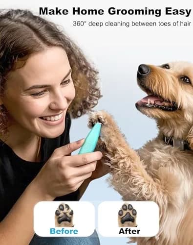 lexflext Dog Paw Trimmer with Detachable Ceramic Blade, Low Noise Pet Hair Shaver for Small Areas (Blue, 65g) thumbnail 2