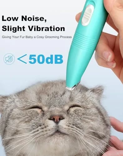 lexflext Dog Paw Trimmer with Detachable Ceramic Blade, Low Noise Pet Hair Shaver for Small Areas (Blue, 65g) thumbnail 3