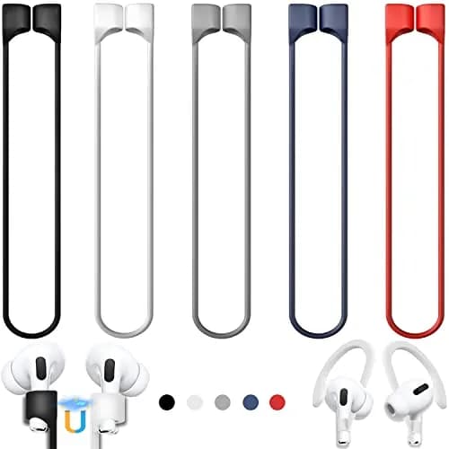 Mooyavia Ultra Strong Magnetic Anti-Lost Strap for AirPods Pro 3rd Gen & 2nd Gen, 5 Pack | Securely Fixes Earbuds During Sports thumbnail 1