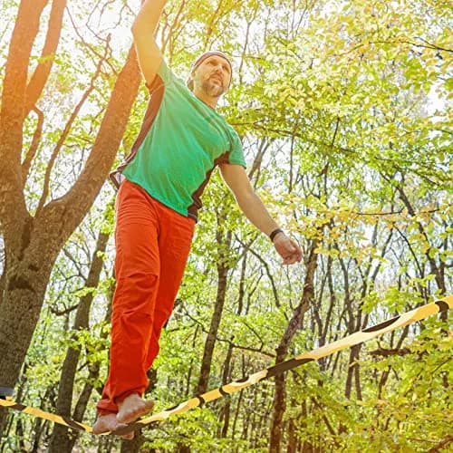 Just.smile Slackline Kit Longer 65ft with Tree Protectors & Carry Bag | Balance & Fun for Kids & Adults thumbnail 6